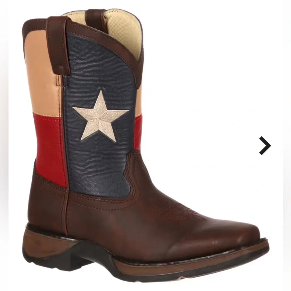 Lil' Durango Texas Flag Pull-On Western Boots